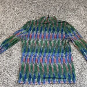 Anthropologie Multicolor Geometric Blouse